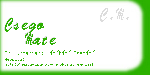 csego mate business card